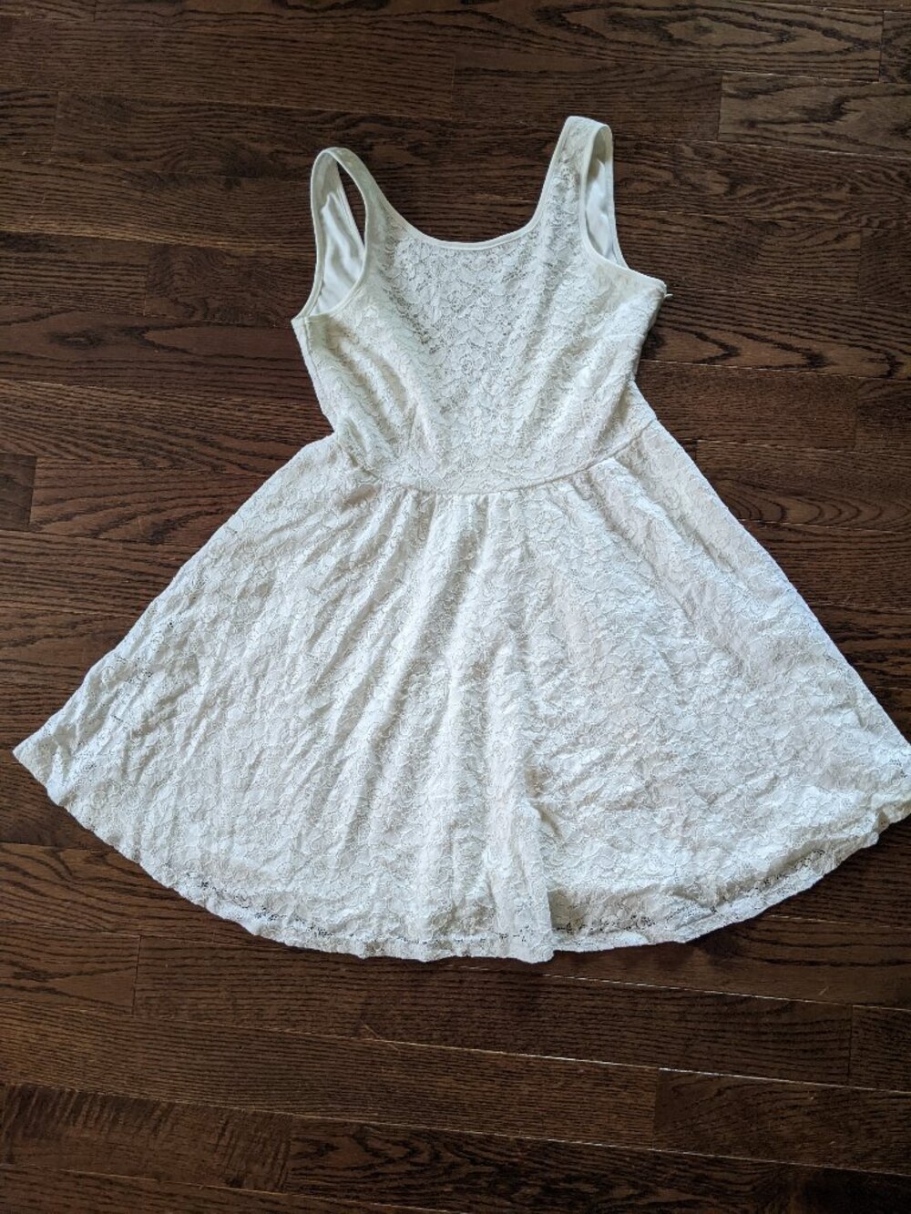 Women's Monteau Cotton V-back White Dress